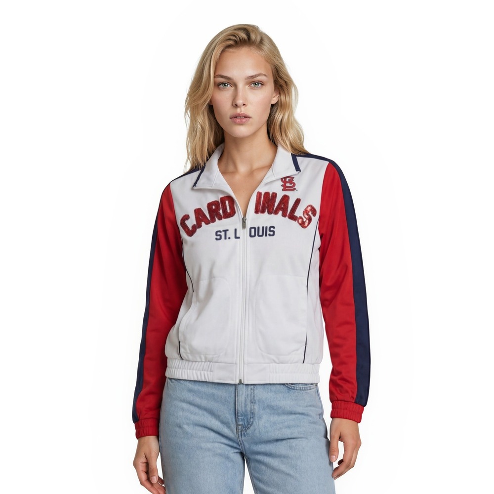 St. Louis Cardinals G-III Track Jacket Women's Small White Red